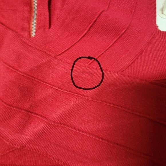 Sexy Red Dress Bodycon figure hugging bandage Red Dress Size M, L,  XL - Picture 11 of 12